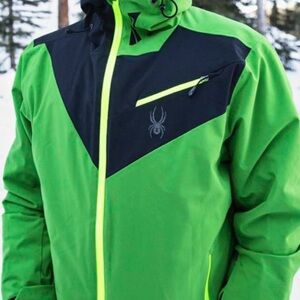 Spyder Men's Green and Black Jacket